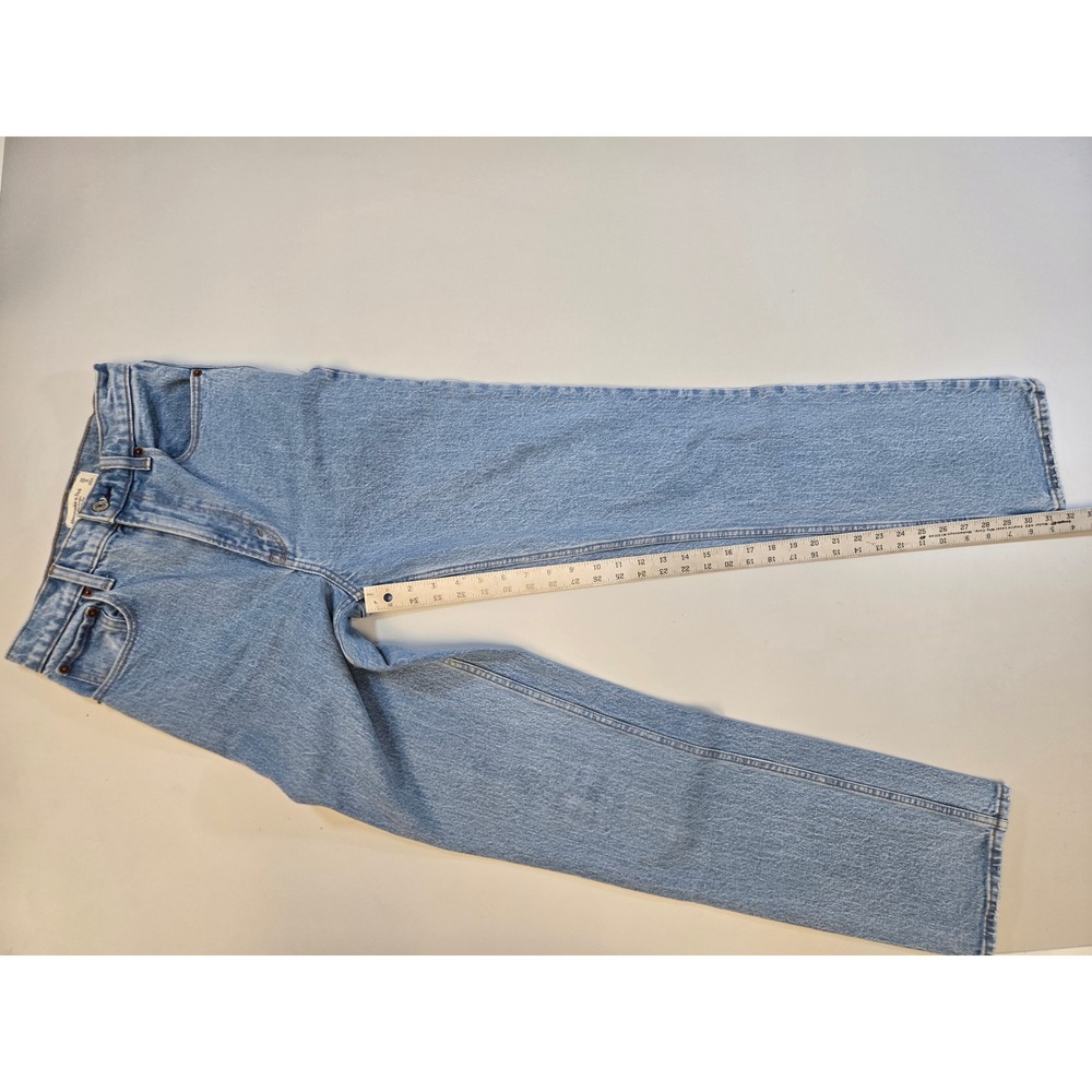Abercrombie & Fitch The 90s Straight Ultra High Rise Jeans Light Wash Blue 25/0L - Picture 11 of 11